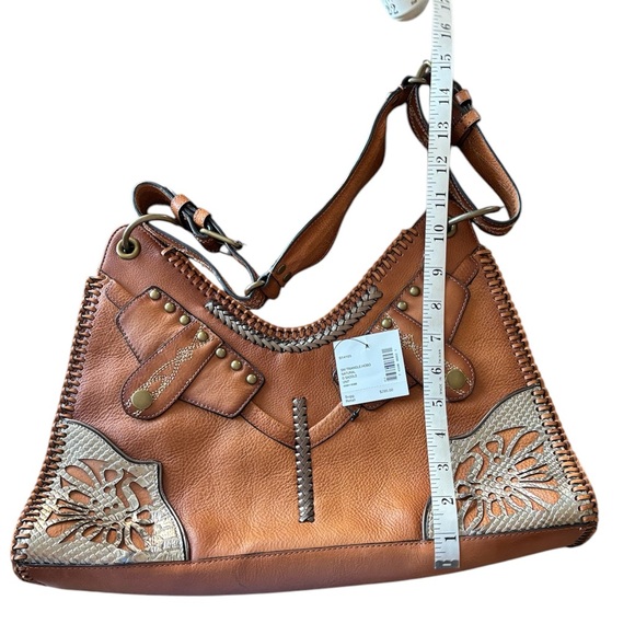 NWT-Cole Haan G Series Leather Western Style purse-perfect for country concerts! - Picture 2 of 9